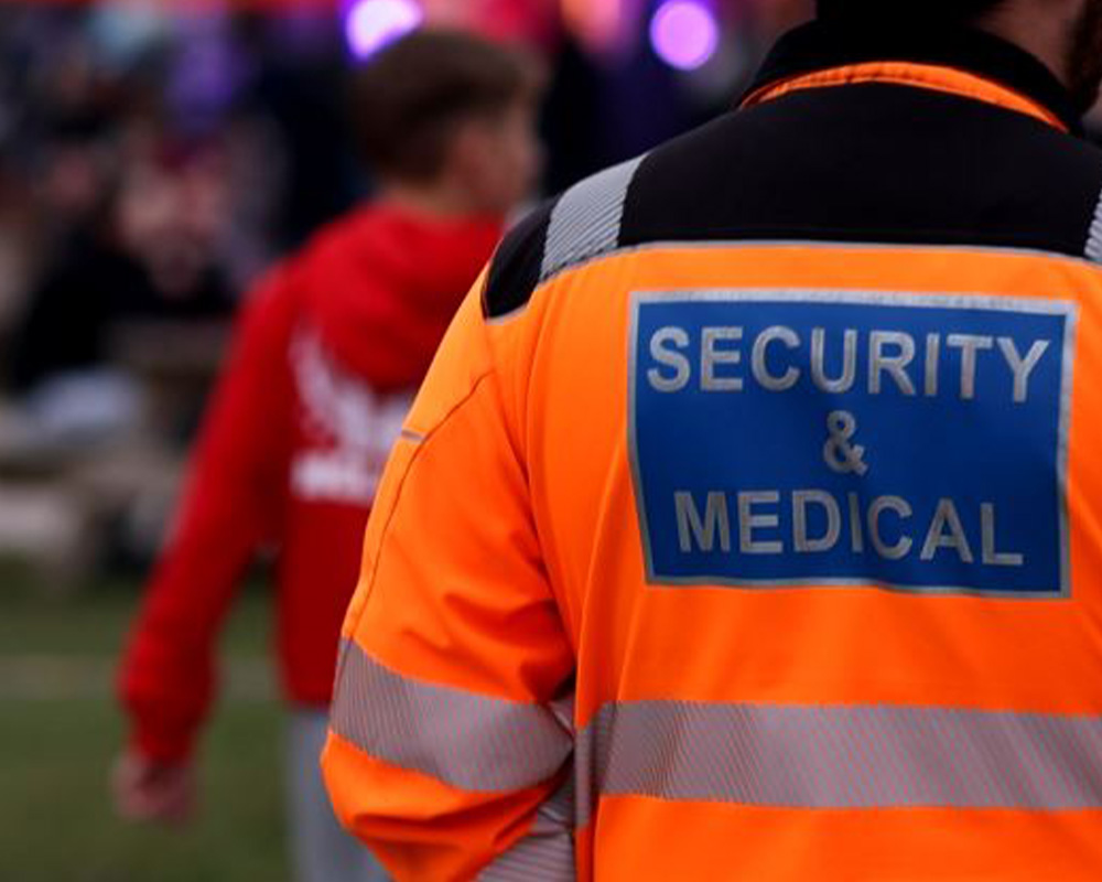 security and medical staff at an event